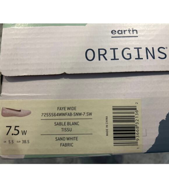 Earth Origins Openwork Knit Slip-Ons - Faye 7.5 Wide Sand White - Picture 8 of 8